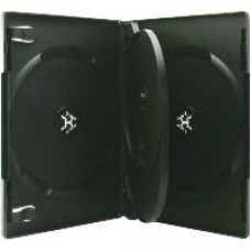 *TOP* DVD Box  schwarz (black), für 4 CDs oder DVDs, mit Einlagemöglichkeit für Umschlagseite, High Quality