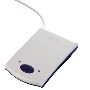 Promag PCR-300, USB, RFID Lesegerät, 13,56 MHz (ISO14443, MIFARE), Slot, USB, Maße (BxHxT): 65x23x100mm, inkl.: WinLogon Software