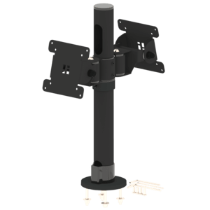 POSPOLE Bodenstange, Bodenstange, Durchmesser: 45 mm, Standardausschnitt, Höhe: 400 mm, inkl.: obere Abdeckung, untere Abdeckung, 4x M6 50 mm Schraube, 4x 6,4 Unterlegscheibe, 4x M6 Schraubenmutter, 4x C4.8x16 Schraube, 1x Sechskantschraubendreher, Farbe: