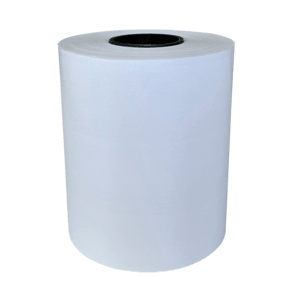 Etiketten (Linerless), Thermopapier, 58 mm, 65 m, Etikettenrolle