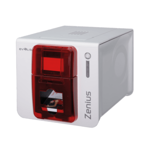 Evolis Zenius Expert, einseitig, 12 Punkte/mm (300dpi), USB, Ethernet, rot